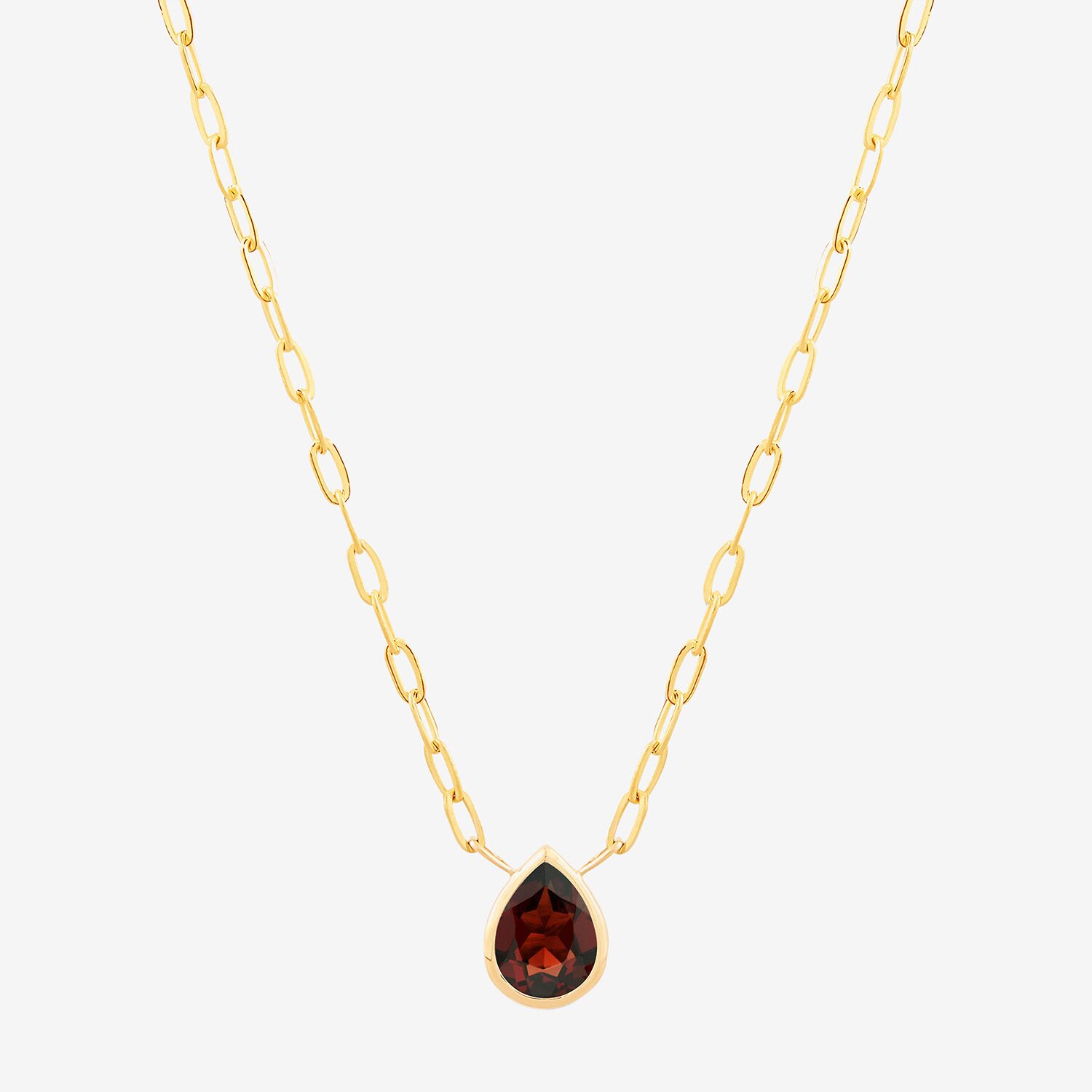 Limited Quantities! Womens Genuine Red Rhodolite 14K Gold Pear 17 Inch Pendant Necklace
