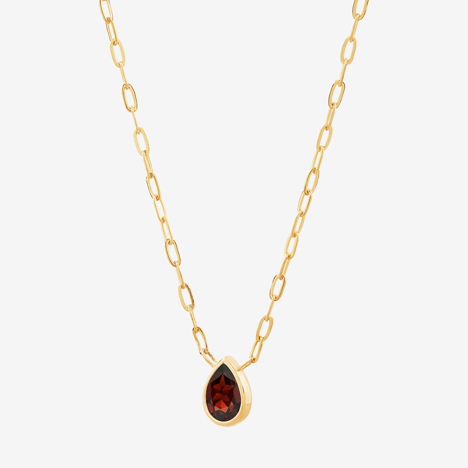 Limited Quantities! Womens Genuine Red Rhodolite 14K Gold Pear 17 Inch Pendant Necklace