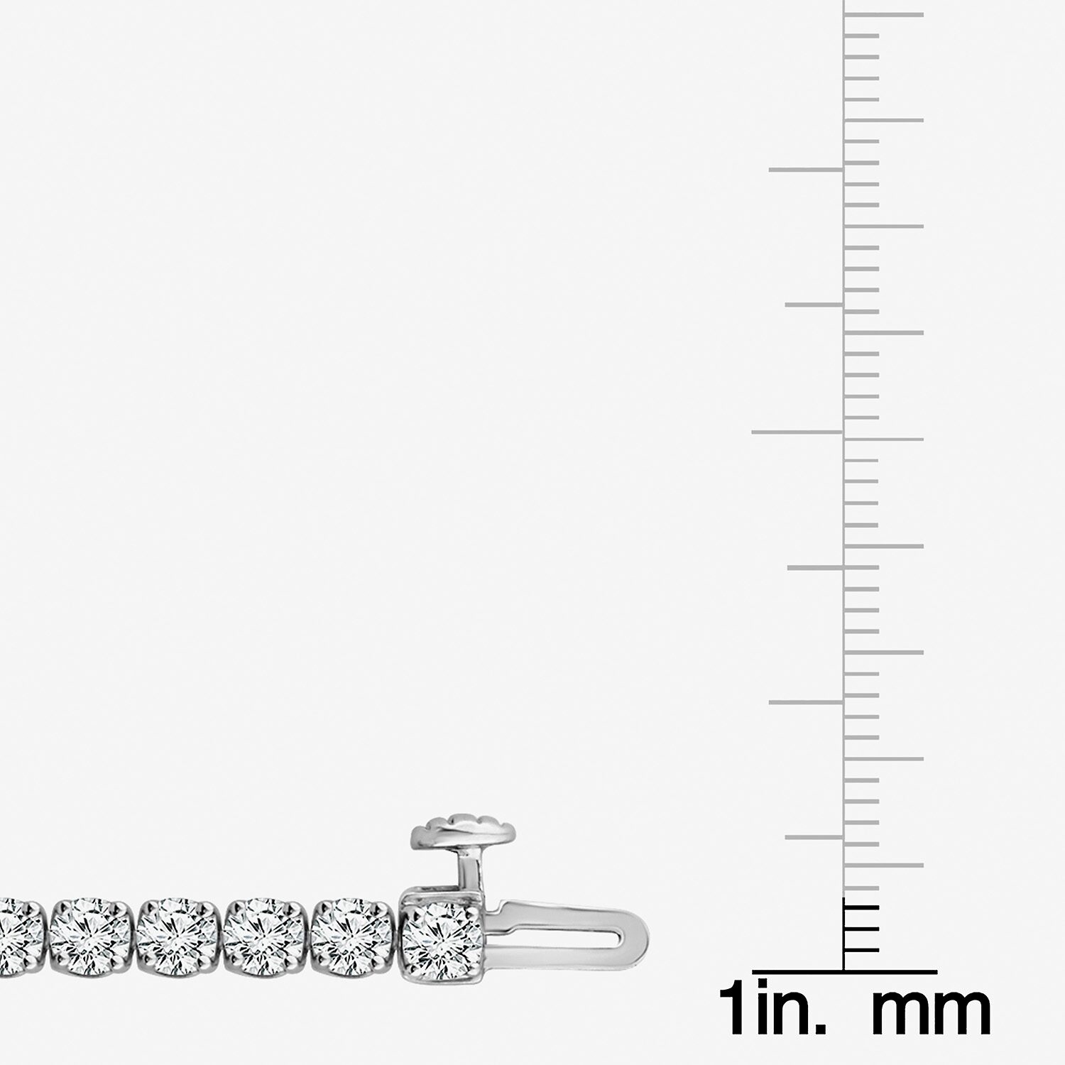 (F, Si2) Womens 2 1/4 CT. T.W. Lab Grown White Diamond Sterling Silver Round 8 Inch Tennis Bracelet