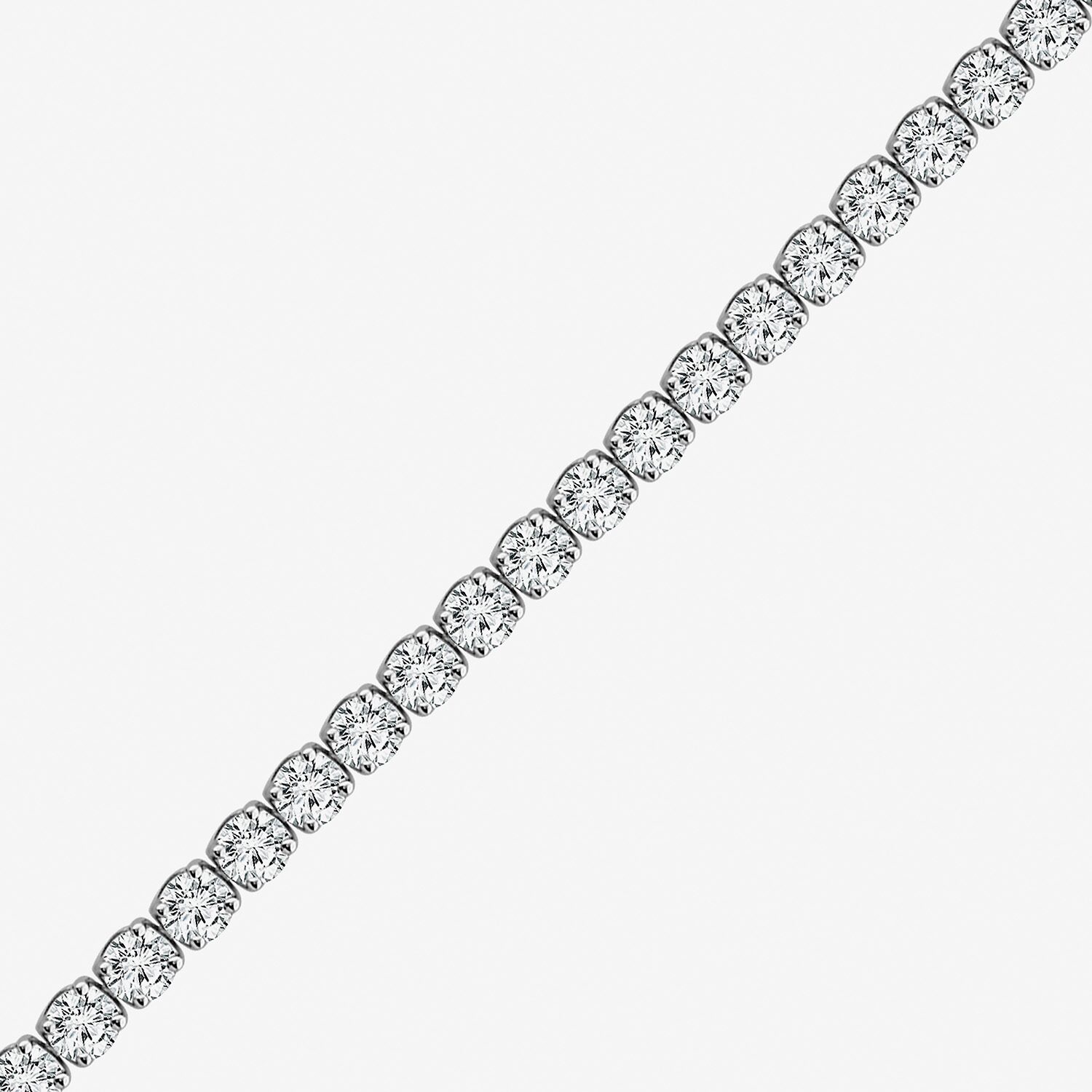(F, Si2) Womens 2 1/4 CT. T.W. Lab Grown White Diamond Sterling Silver Round 8 Inch Tennis Bracelet