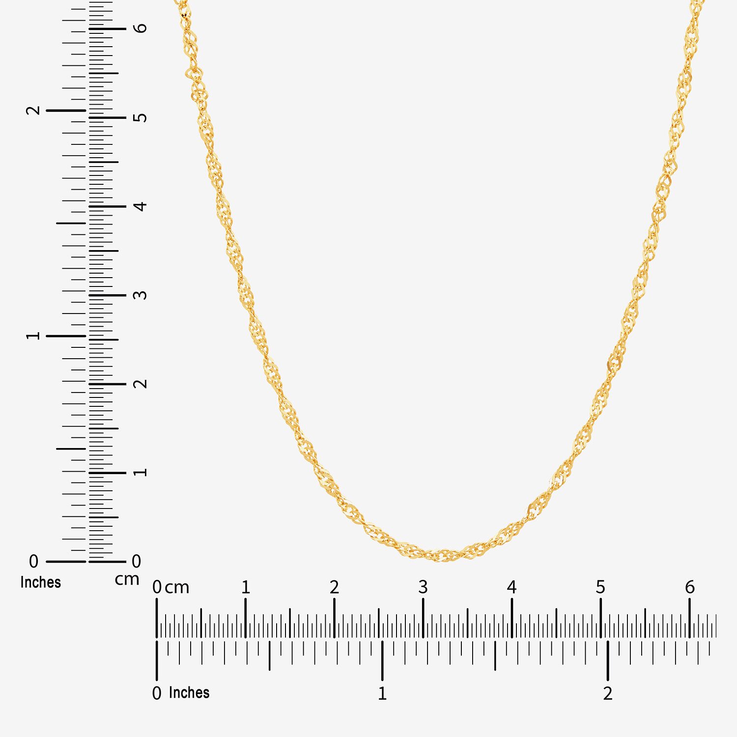 Limited Quantities! Womens 14K Gold Inch Singapore Chain Necklace