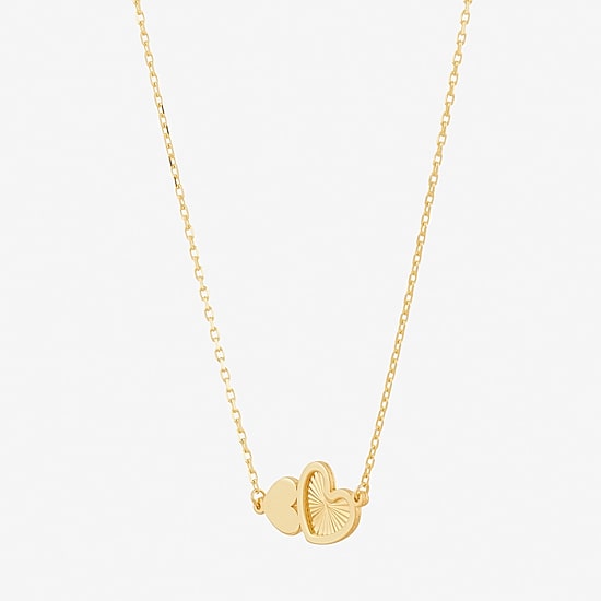 Limited Quantities! Womens 10K Gold Heart 17 Inch Pendant Necklace