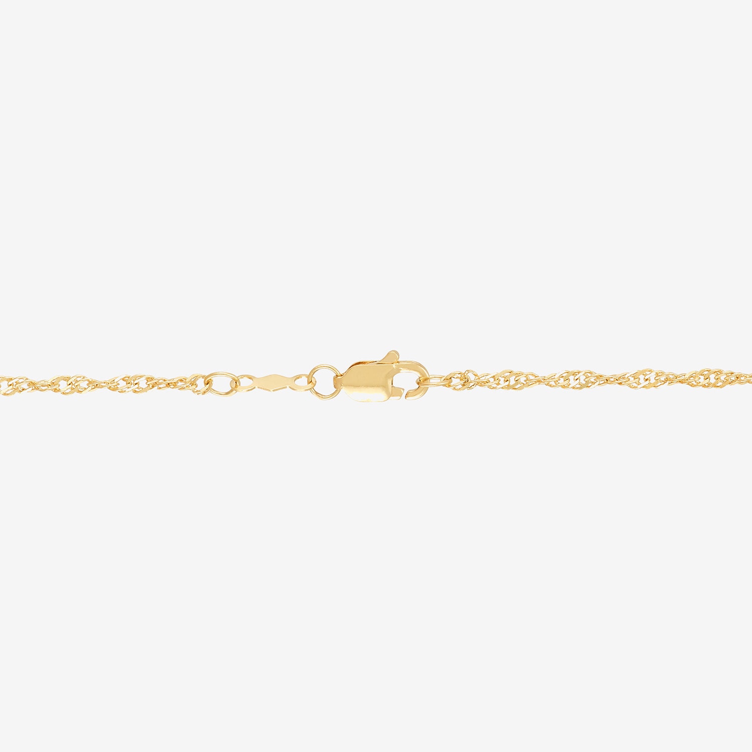 Limited Quantities! Womens 14K Gold Inch Singapore Chain Necklace