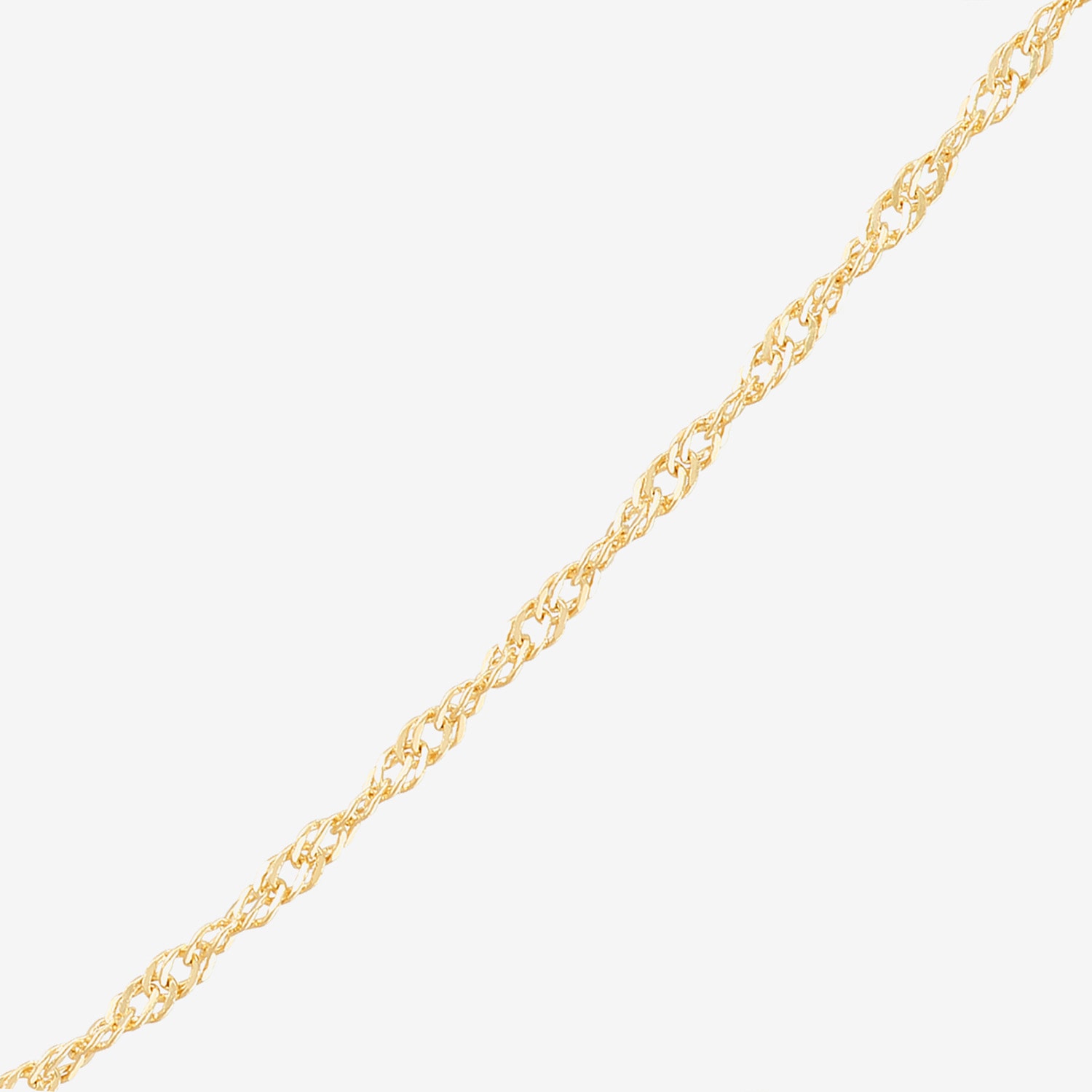 Limited Quantities! Womens 14K Gold Inch Singapore Chain Necklace