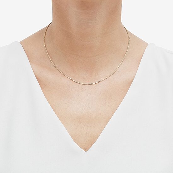 Limited Quantities! Womens 14K Gold 16 Inch Fashion Chain Necklace