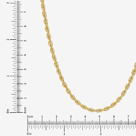 Limited Quantities! Womens 14K Gold 22 Inch Rope Chain Necklace