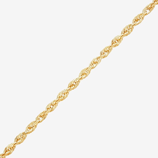 Limited Quantities! Womens 14K Gold 22 Inch Rope Chain Necklace