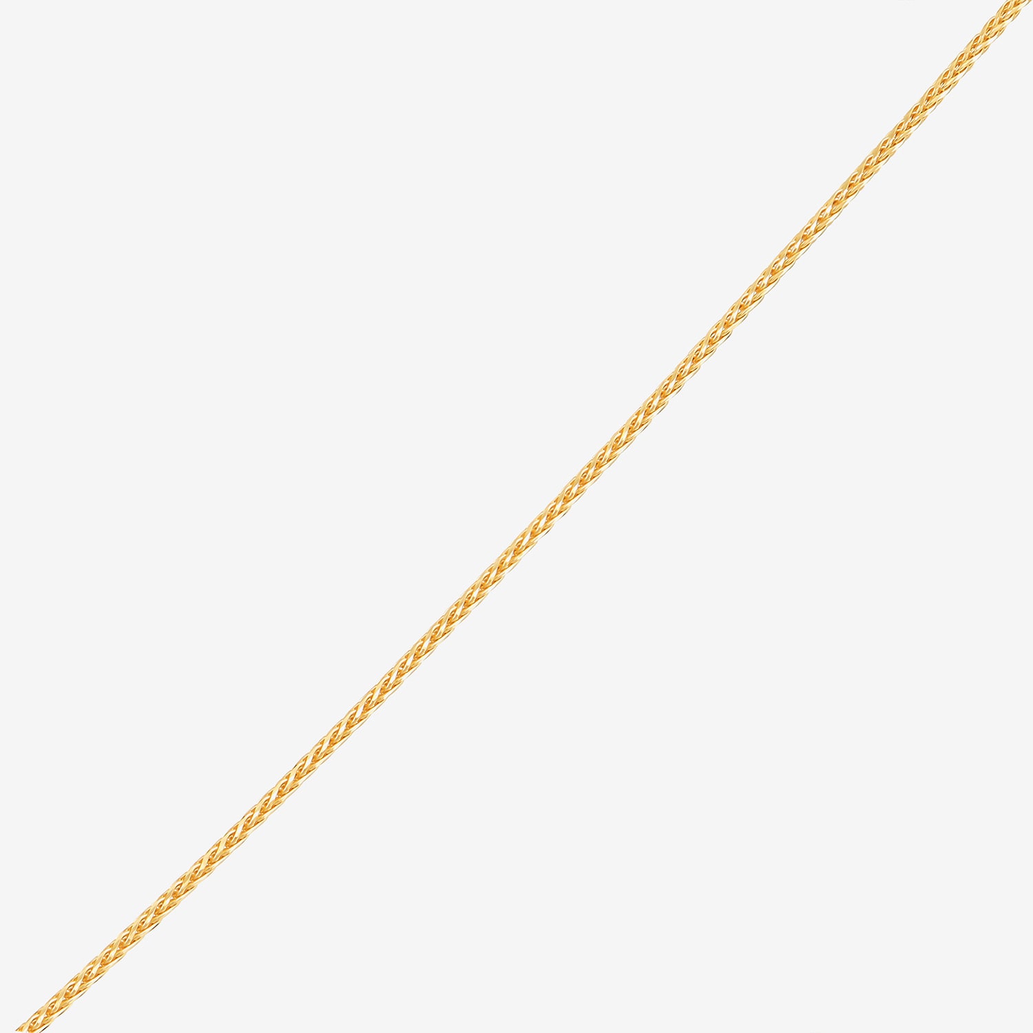 Limited Quantities! Womens 14K Gold Inch Spiga Chain Necklace