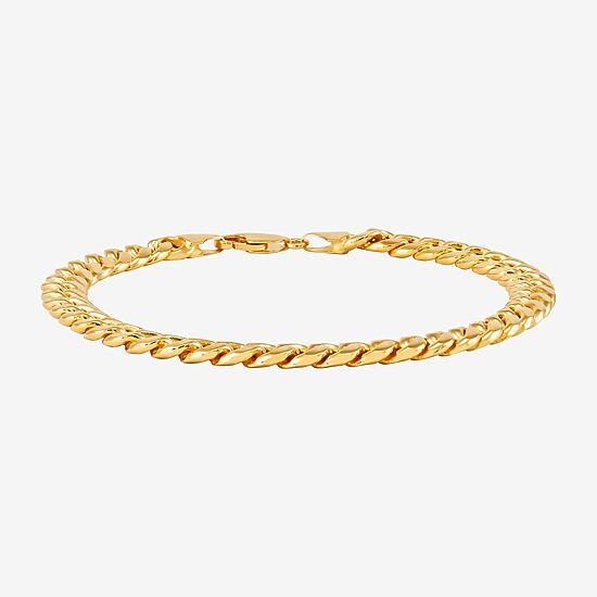 Limited Quantities! Mens 10K Gold 9 1/2 Inch Hollow Cuban Chain Bracelet