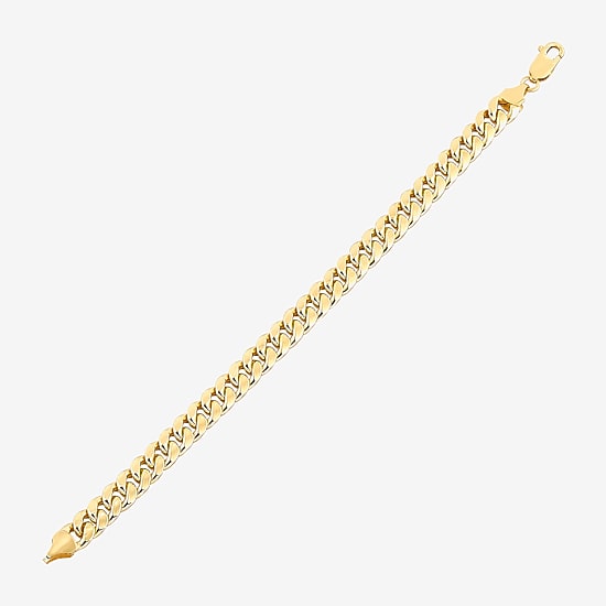 Limited Quantities! Mens 10K Gold 9 1/2 Inch Hollow Cuban Chain Bracelet