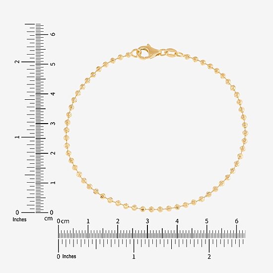 Limited Quantities! Womens 14K Gold 7 Inch Solid Bead Chain Bracelet