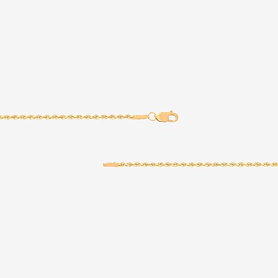 Limited Quantities! Womens 14K Gold 22 Inch Rope Chain Necklace