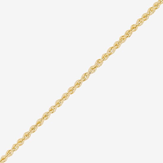 Limited Quantities! Womens 14K Gold 22 Inch Rope Chain Necklace