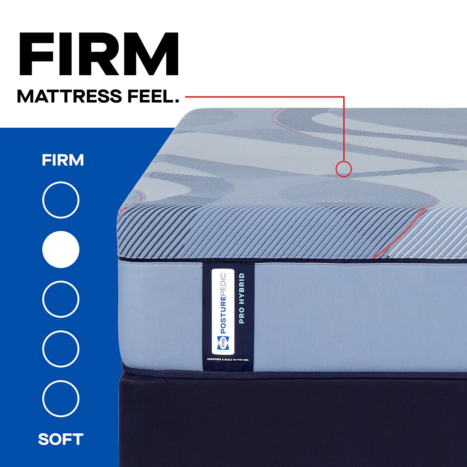 Sealy Posturepedic Fairholt 13" Hybrid Firm Tight Top - Mattress + Box Spring