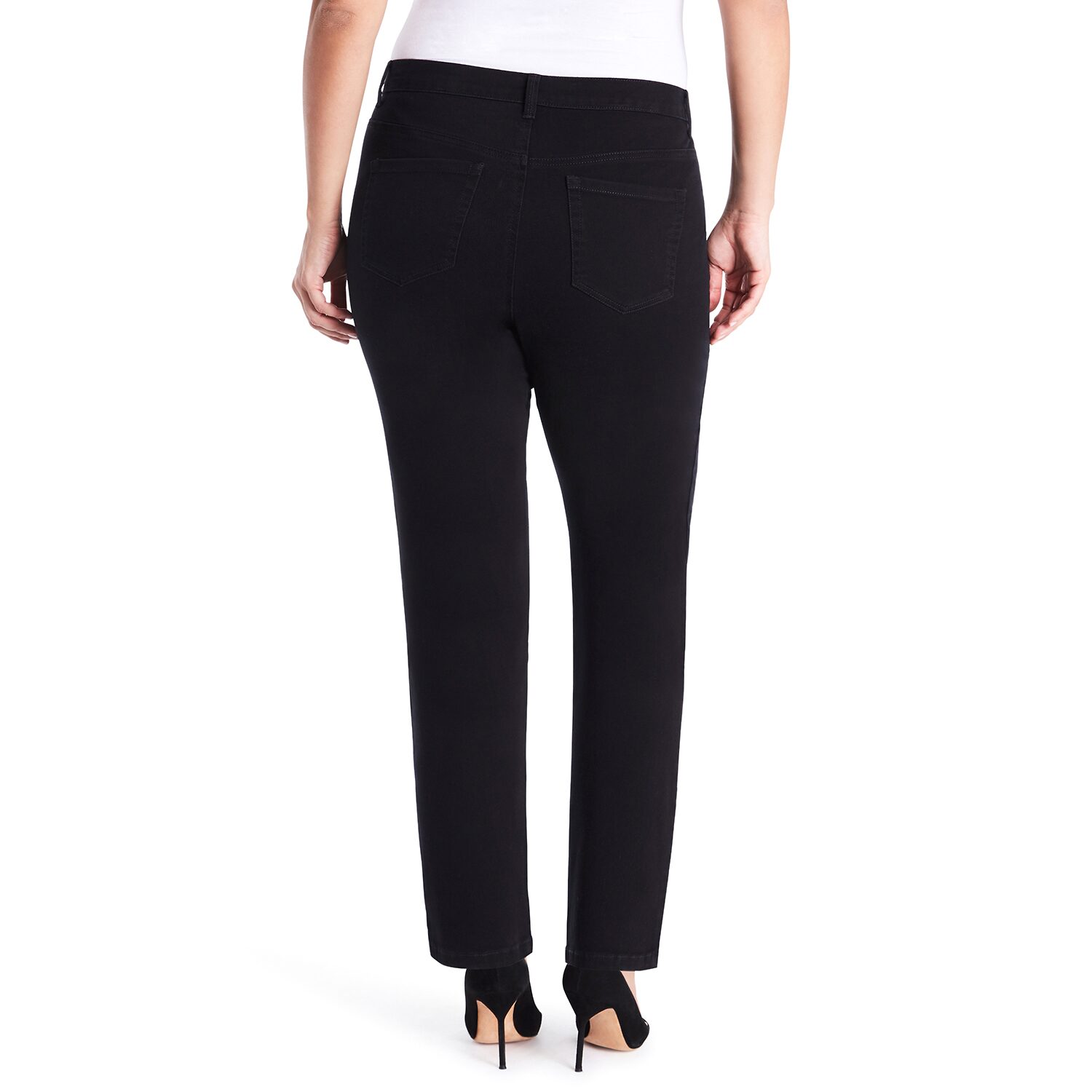 Gloria Vanderbilt Amanda Womens High Rise Stretch Fabric Tapered Leg Jean