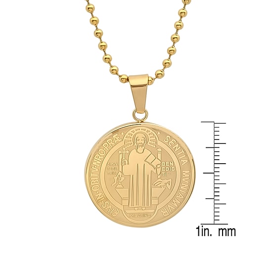 Mens 18K Gold Over Stainless Steel Hypoallergenic 30 Inch Box Chain Necklace