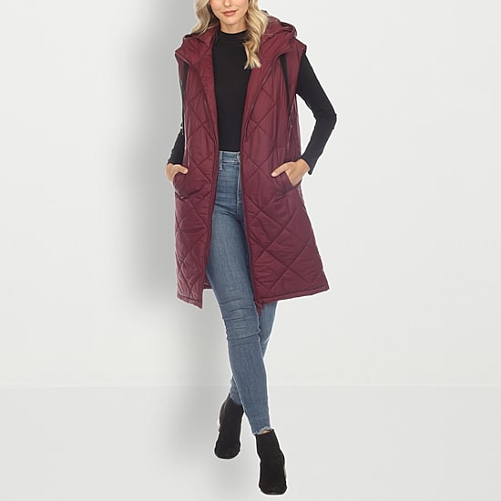 White Mark Womens Lightweight Puffer Vest