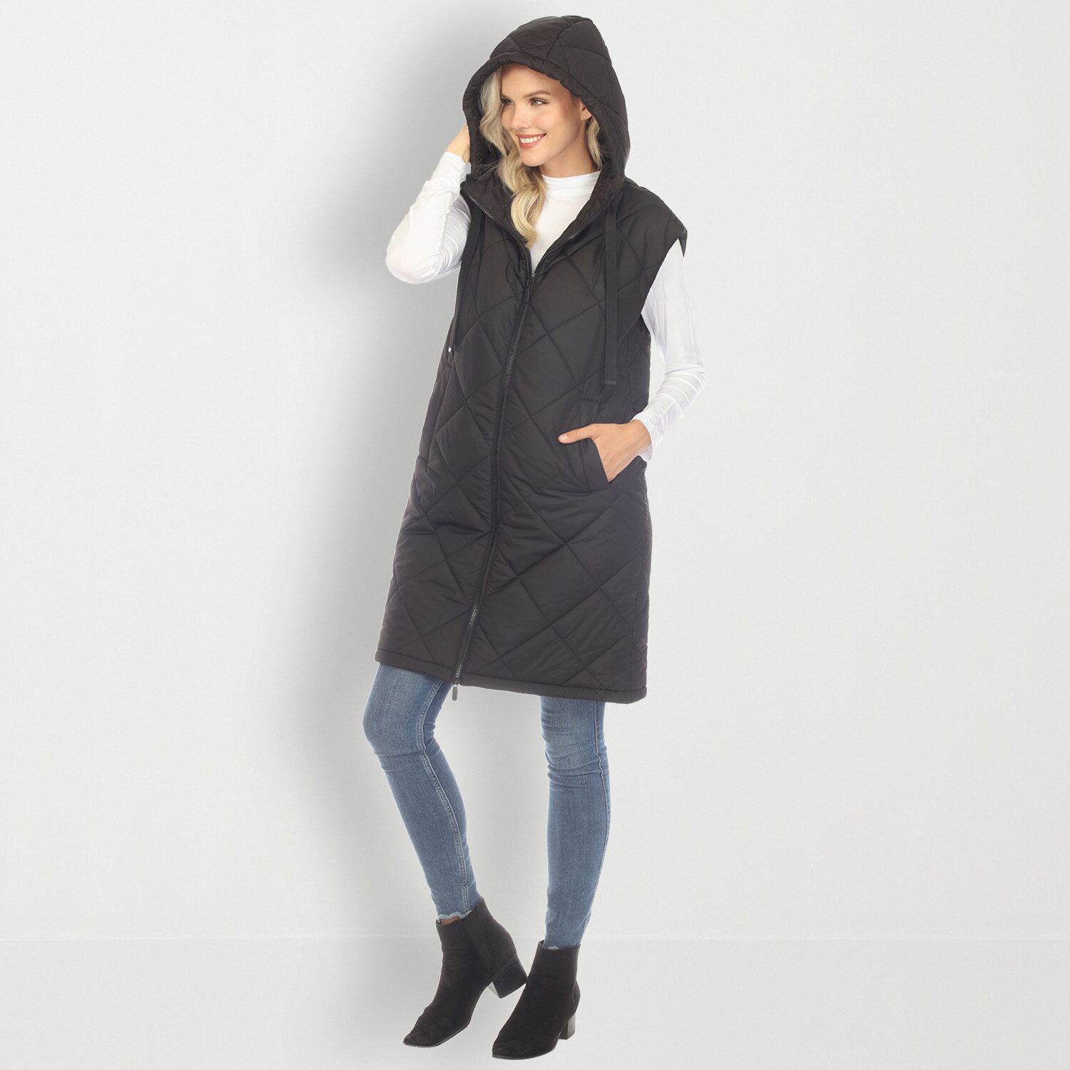 White Mark Womens Lightweight Puffer Vest