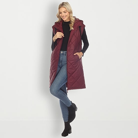 White Mark Womens Lightweight Puffer Vest