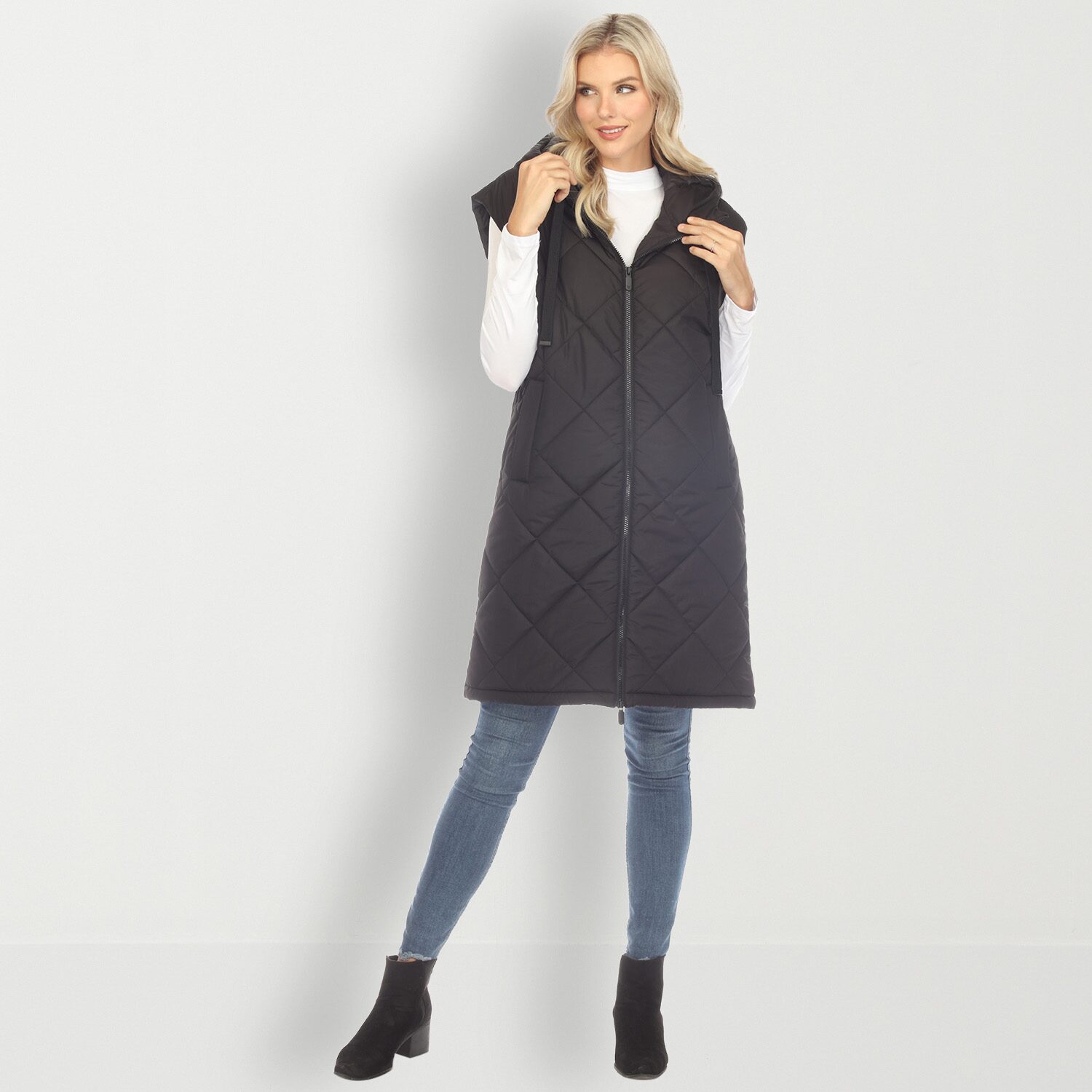 White Mark Womens Lightweight Puffer Vest