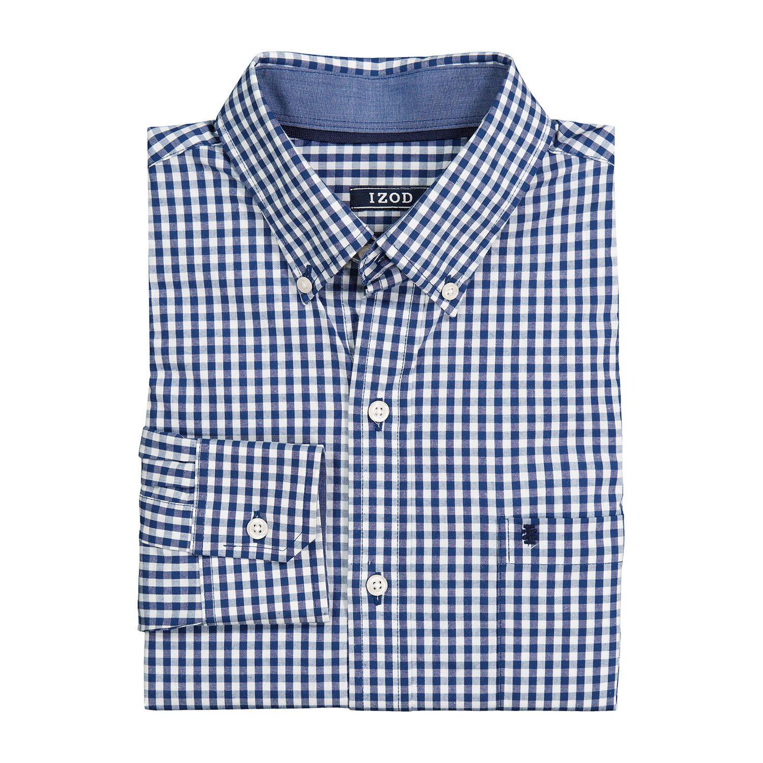 IZOD Performance Comfort Mens Long Sleeve Classic Fit Stretch Fabric Big and Tall Button-Down Shirt
