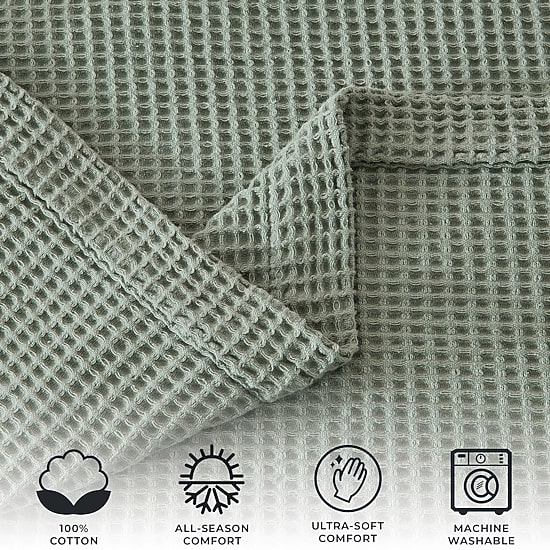 Linery All Season Waffle Weave Soft Blanket