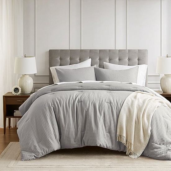 510 Design Mina Waffle Weave Textured Midweight Comforter Set