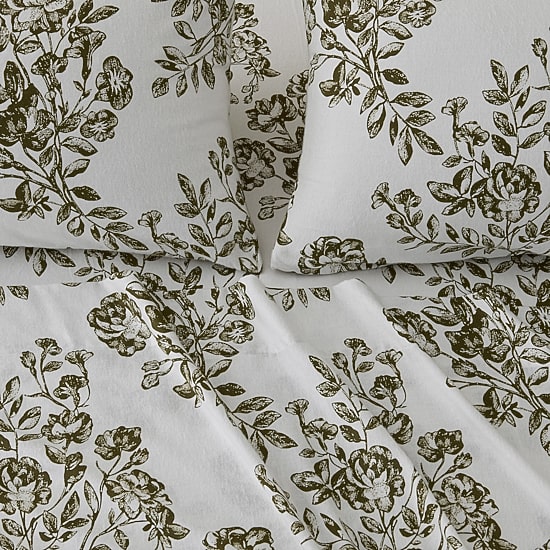 Linery Cotton Printed Flannel Sheet Set