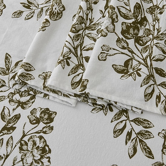 Linery Cotton Printed Flannel Sheet Set