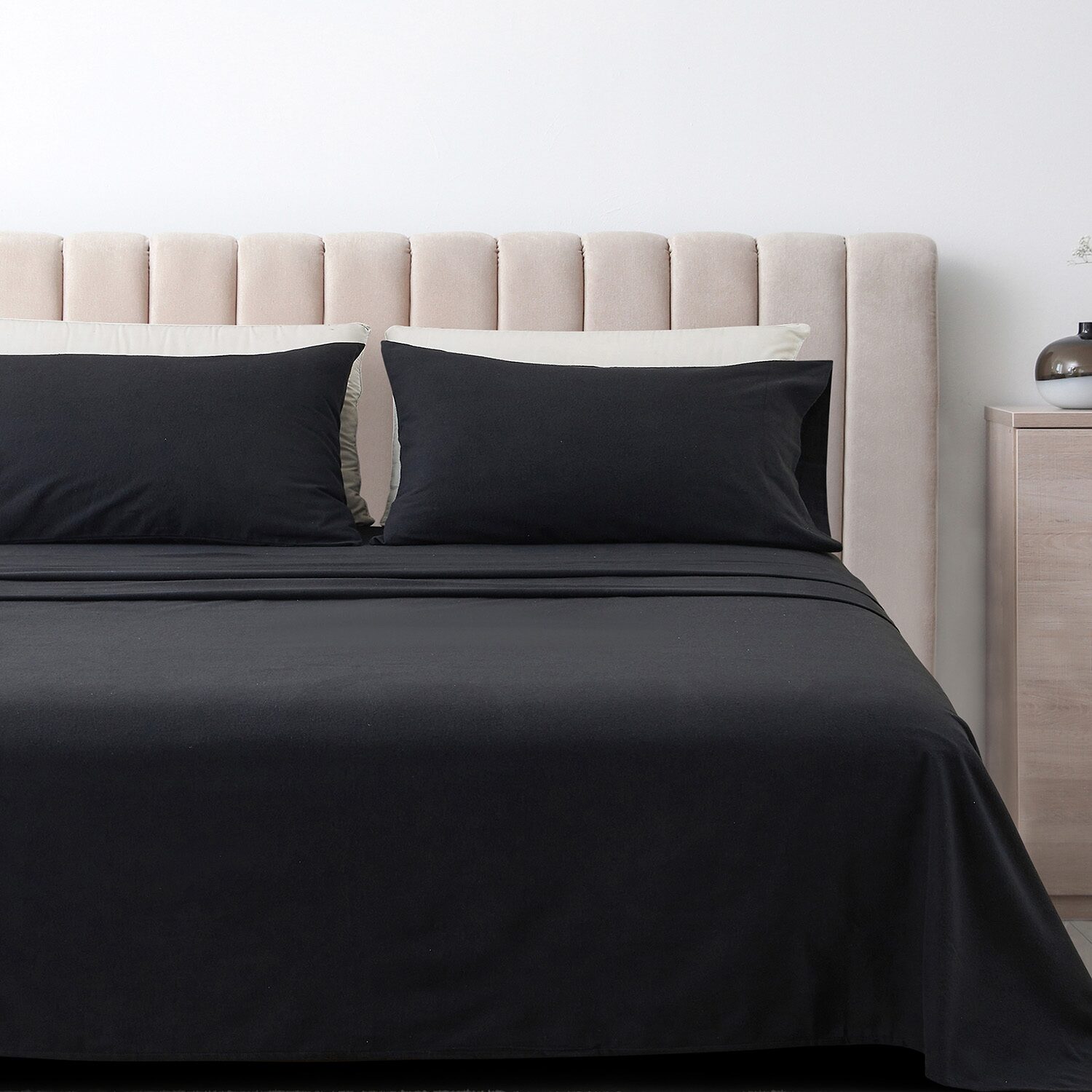 Linery Cotton Solid Flannel Sheet Set