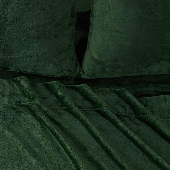 Linery Solid Velvet Plush Cozy Sheet Set