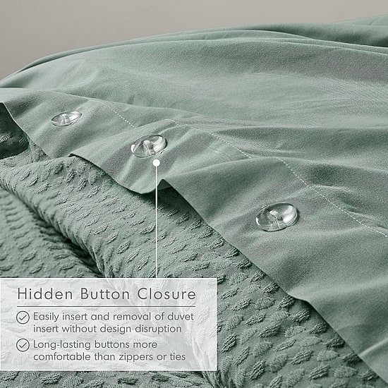 510 Design Mina Waffle Weave Textured Duvet Cover Set