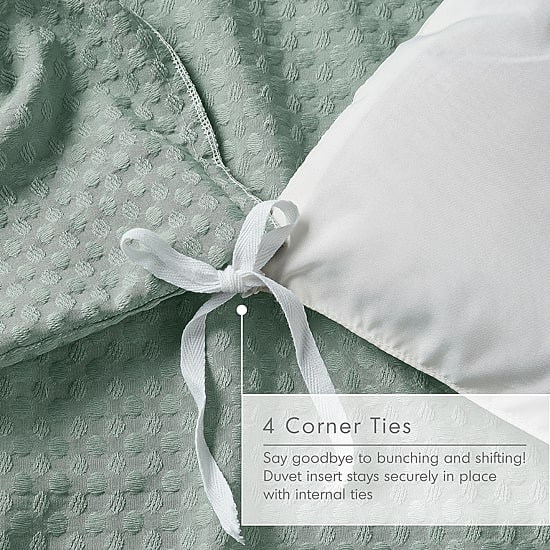 510 Design Mina Waffle Weave Textured Duvet Cover Set