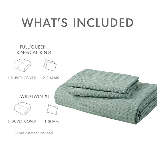 510 Design Mina Waffle Weave Textured Duvet Cover Set