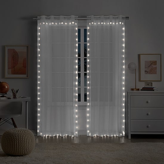 Eclipse Starlight Grommet Top Sheer Single Curtain Panel