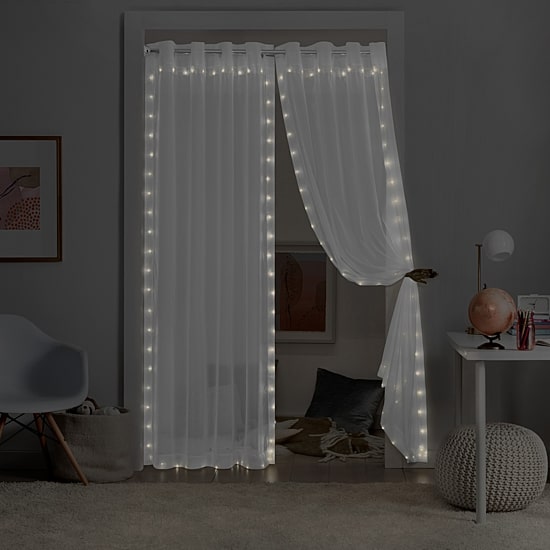 Eclipse Starlight Grommet Top Sheer Single Curtain Panel