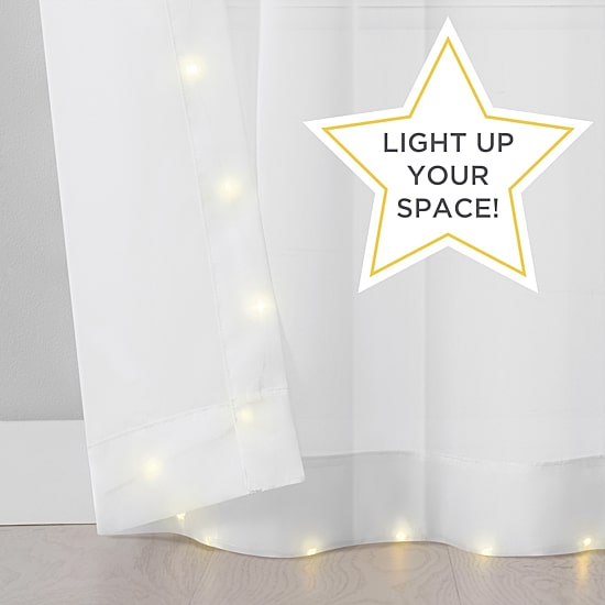 Eclipse Starlight Grommet Top Sheer Single Curtain Panel
