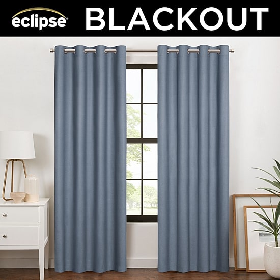 Eclipse Larissa Grommet Top 100% Blackout Single Curtain Panel