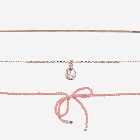 Arizona Gold Tone Girls Pear 18 Inch Pendant Necklace
