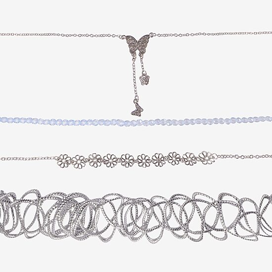 Arizona Silver Tone Girls Butterfly 4-pc. Necklace Set