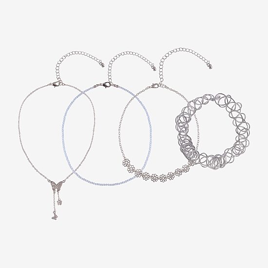 Arizona Silver Tone Girls Butterfly 4-pc. Necklace Set
