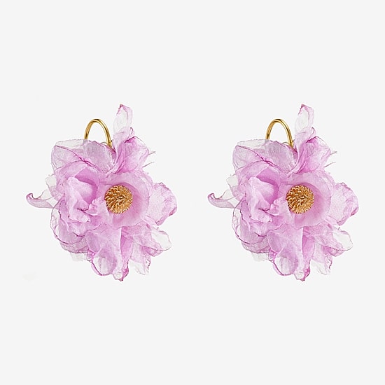 Bijoux Bar Womens Flower Drop Earrings