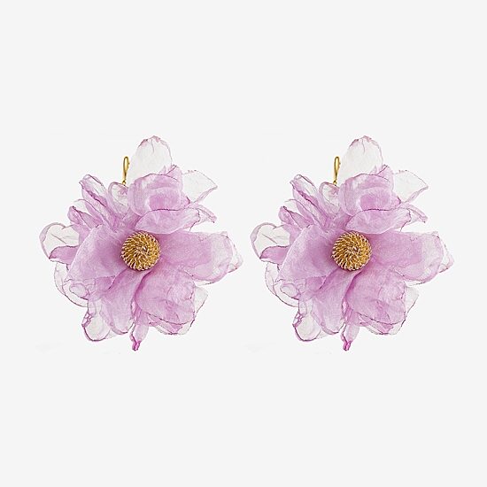 Bijoux Bar Womens Flower Drop Earrings