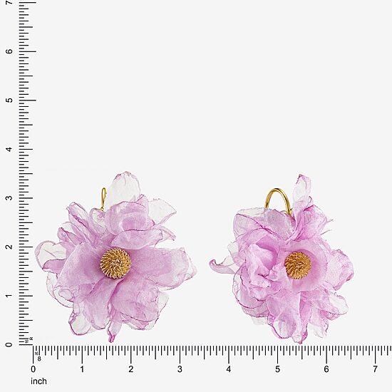 Bijoux Bar Womens Flower Drop Earrings