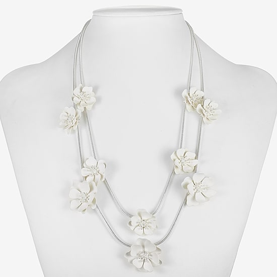 Liz Claiborne Multi Strand Womens 18 Inch Collar Necklace