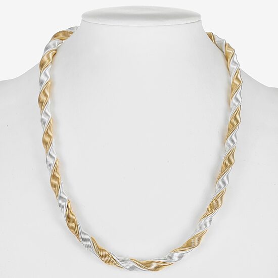 Monet Jewelry Two Tone Twisted Womens 18 Inch Collar Necklace