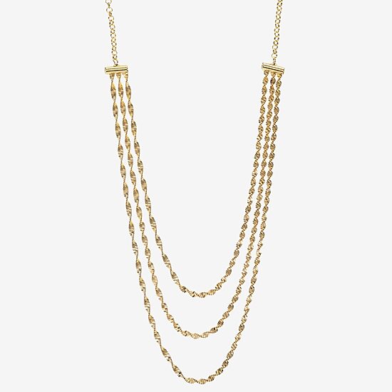 Monet Jewelry Twisted Womens 18 Inch Fashion Chain Necklace
