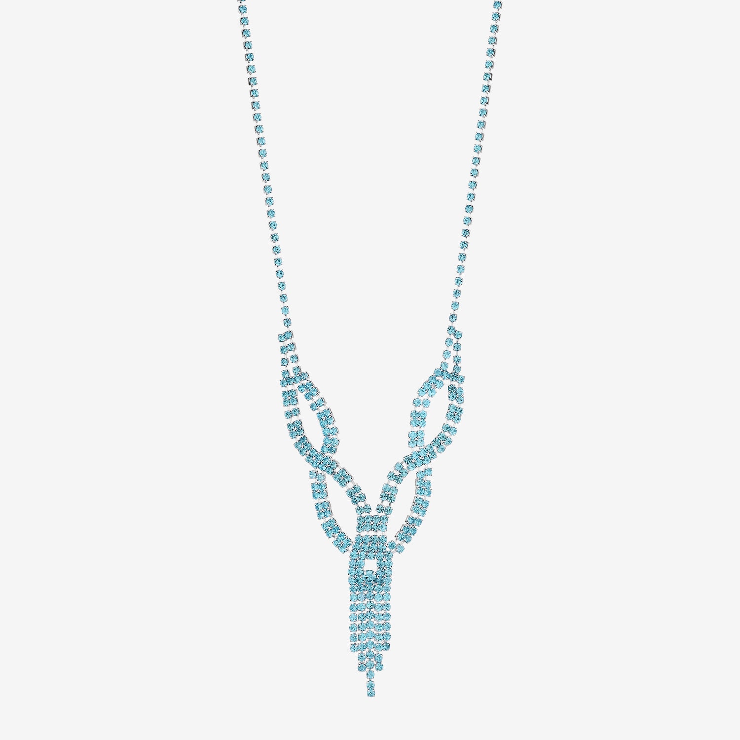 Monet Jewelry Timeless Silver Tone Womens Glass 17 Inch Y Necklace