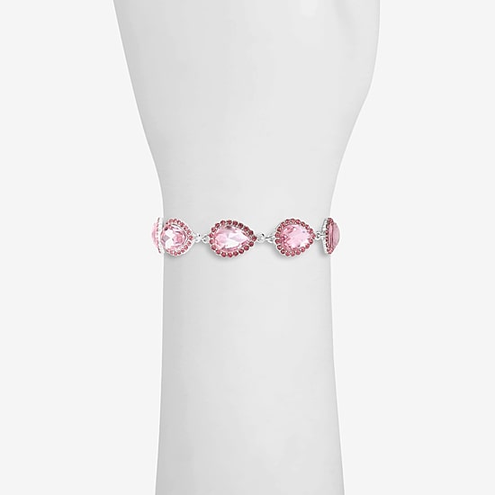 Monet Jewelry Timeless Silver Tone Womens Glass Strand Bracelet
