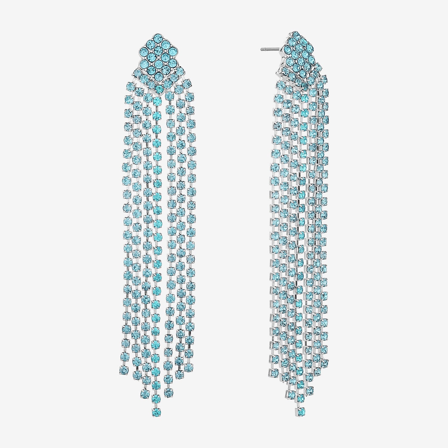 Monet Jewelry Timeless Silver Tone Womens Glass Hypoallergenic Chandelier Earrings